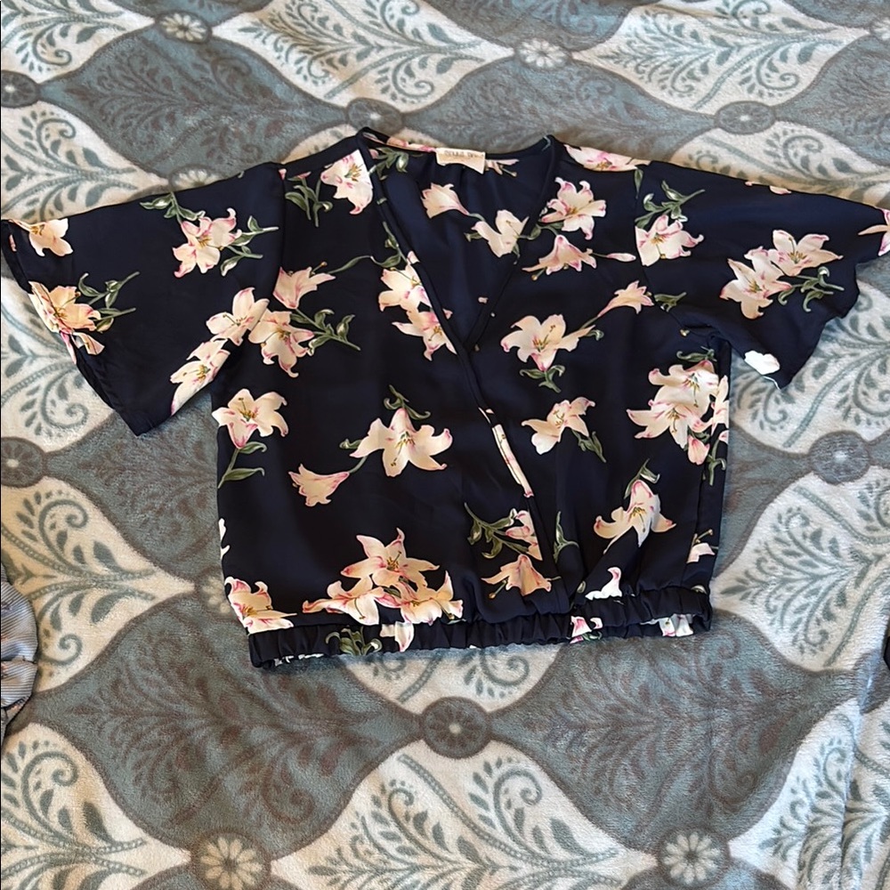 Used S, floral shirt, Sienna Sky